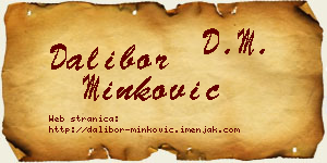Dalibor Minković vizit kartica